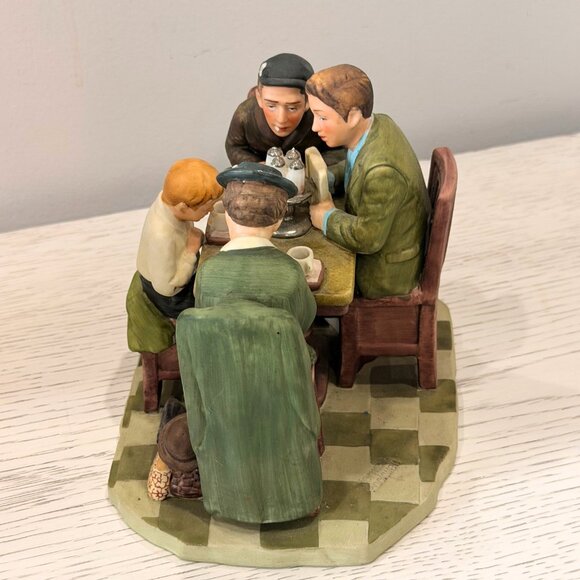 1976 Norman Rockwell GRACE BEFORE MEALS Gorham Figurine Vintage 1951 Post Cover - Picture 9 of 14